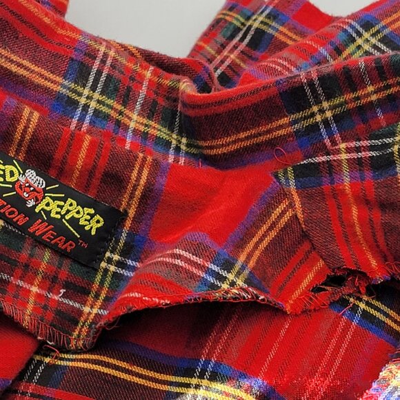 VTG Red Pepper Action Wear  Red Plaid/Tartan Blazer Jacket - Picture 12 of 12